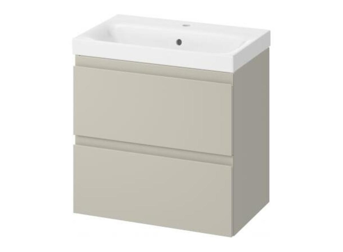 Komplett møbelpakke til baderom 60 cm – kasjmir med 60 × 60 cm LED-speil